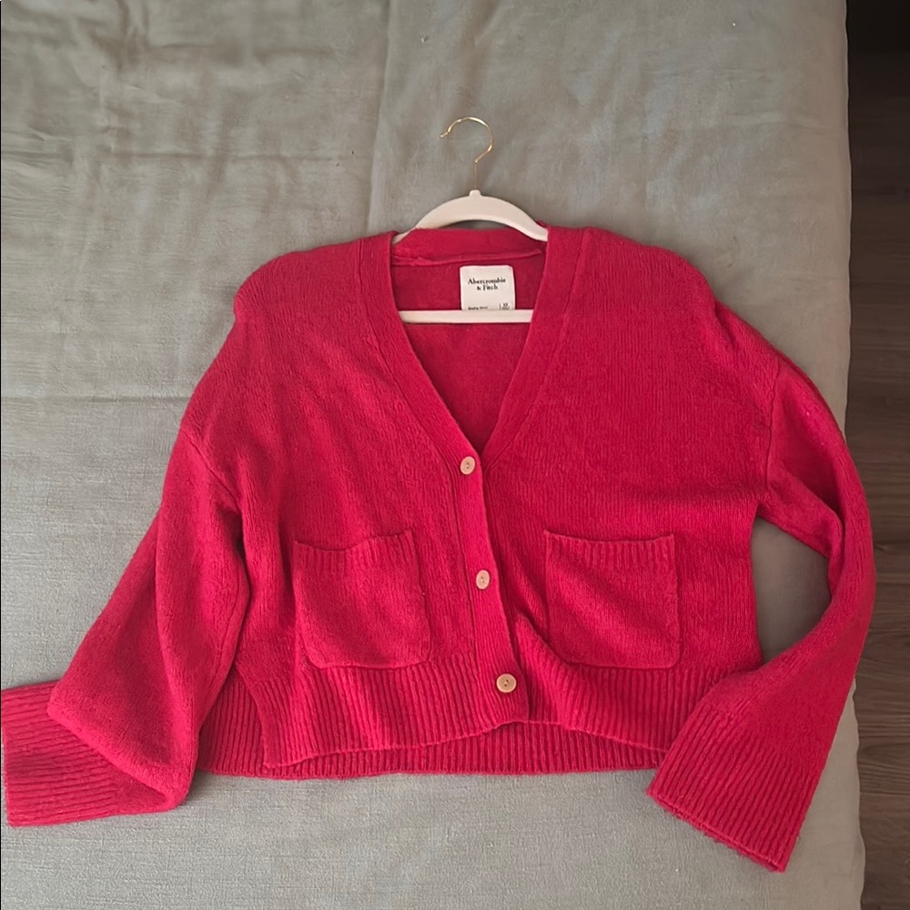 A&F Bright Pink Cardigan